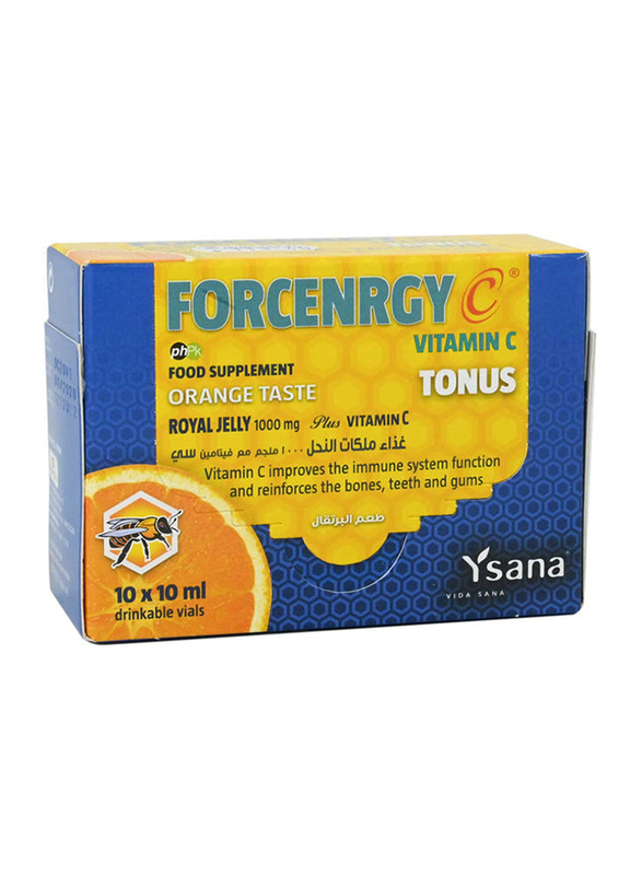 

Ysana Forcenrgy C Vitamin C Tonus Orange Taste Drinkable Vials, 10 Vials