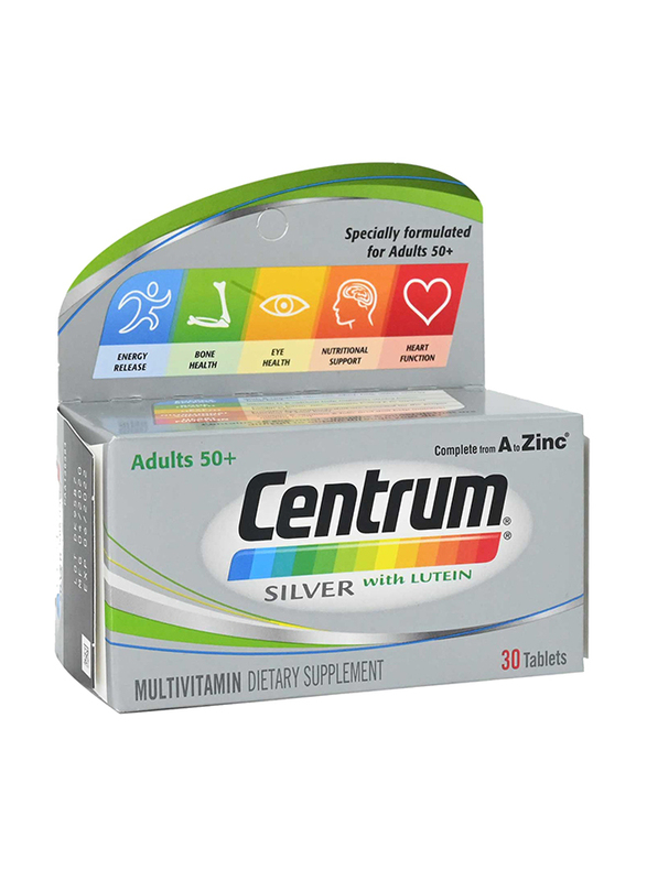 

Centrum Silver with Lutein Multivitamin Dietary Supplement, 30 Tablets