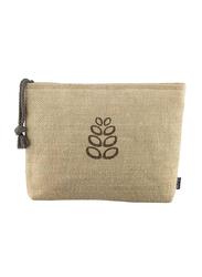Beter Natural Fiber Big Cosmetic Bag, Beige
