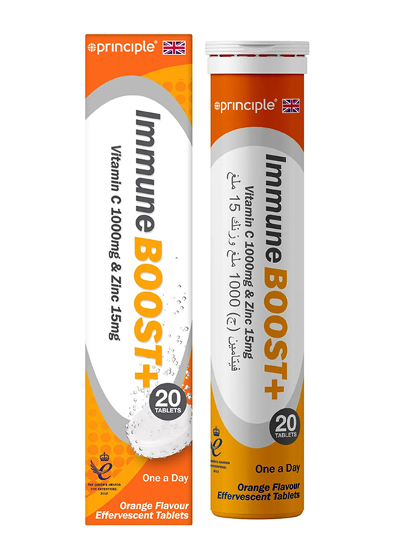 

Principle Immune Boost+ Orange Flavour Effervescent Tablets, 20 Tablets