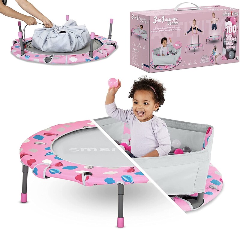 

Smartrike 3-in-1 Activity Centre Trampoline, 9200003, Ages 3+, Pink