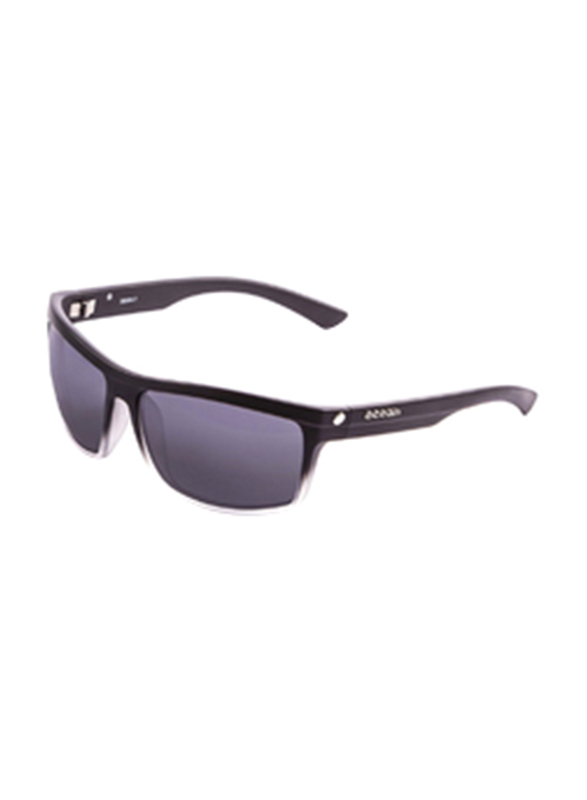 

Ocean Glasses Polarized Full-Rim Rectangular Shiny Black Sunglasses Unisex, Smoke Lens, 42/12/64