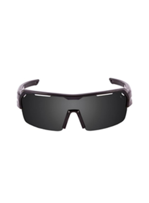 

Ocean Glasses Sport Race Polarized Half Rim Rectangular Shiny Black Sunglasses Unisex, Smoke Lens