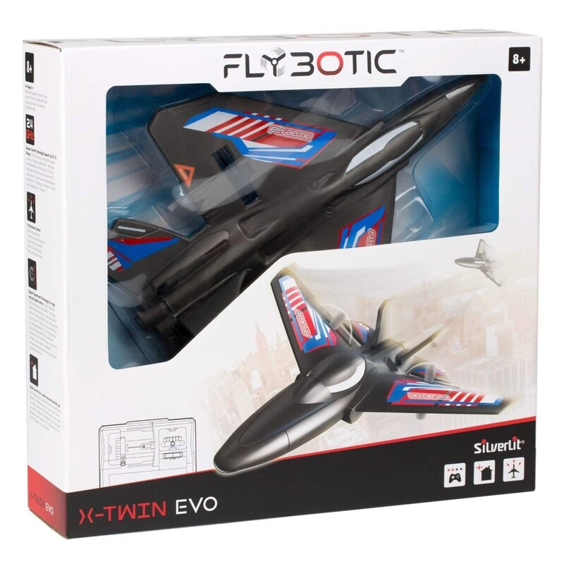 

Silverlit Flybotic X-Twin Evo Style Airplane, B-85738, Ages 8+