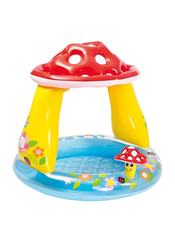 

Intex Mushroom Baby Inflatable Indoor and Outdoor Swimming Pool, Multicolour