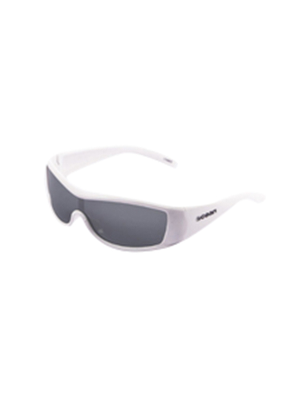 

Ocean Glasses Puerto Rico Polarized Full-Rim Rectangular Shiny White Sunglasses Unisex, Smoke Lens, 56/10/111
