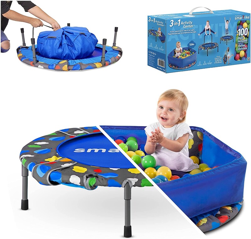 

Smartrike 3-in-1 Activity Centre Trampoline, 9200005, Ages 3+, Blue