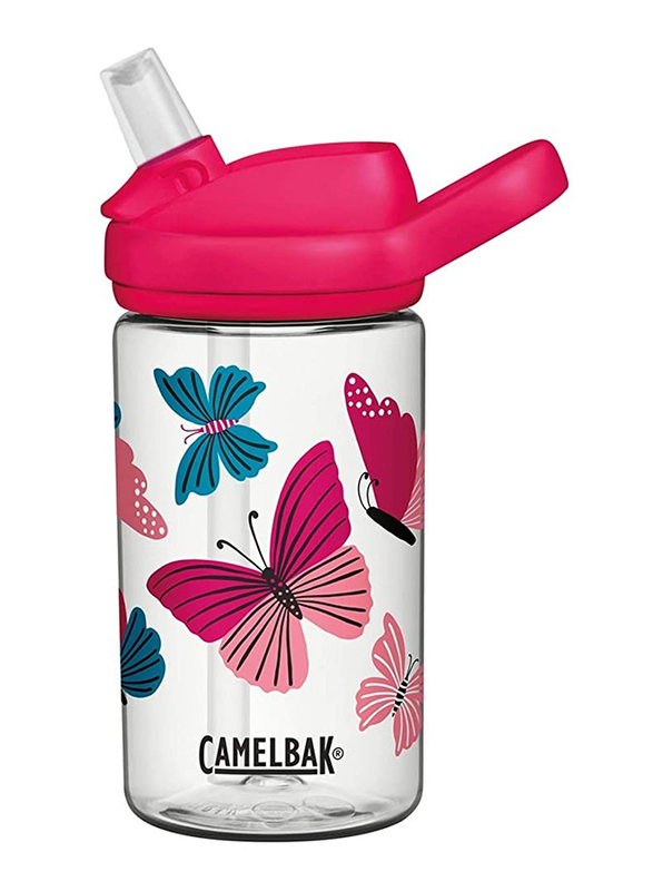 

Camelbak Eddy+ Colorblock Butterflies Kids Water Bottle, 14oz, Pink/Clear