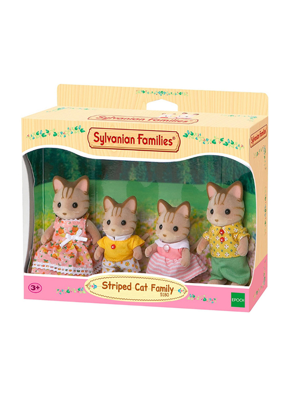 

Sylvanian Families Striped Cat Family, 4 Pieces, 5180, Ages 3+