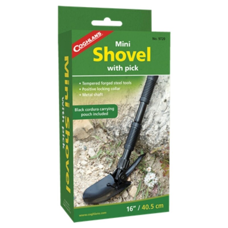 

Coghlans 16 Inch Mini Shovel with Pick, Black
