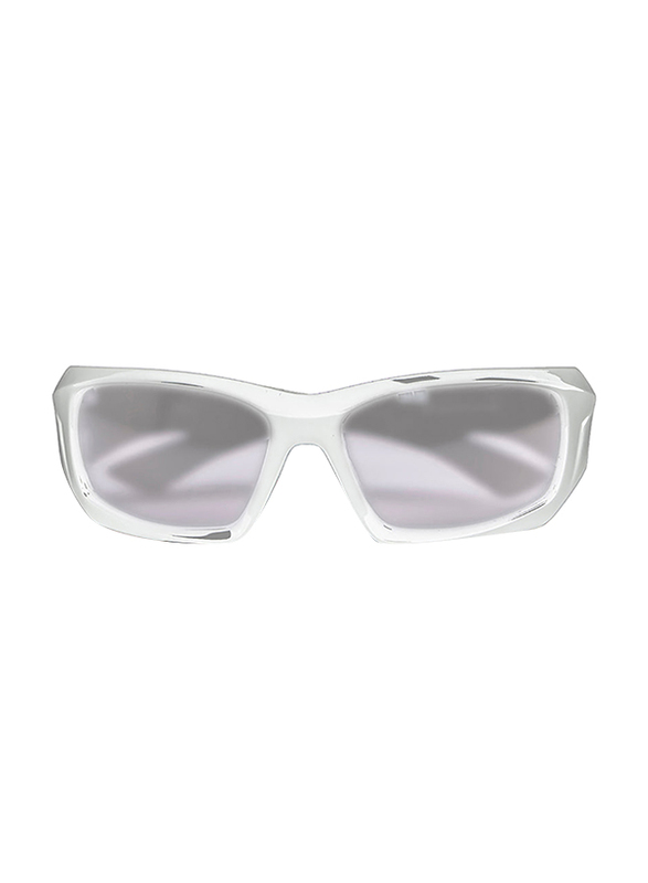 

Ocean Glasses Antigua Polarized Full-Rim Rectangular Shiny White Frame Sunglasses Unisex, Smoke Black Lens