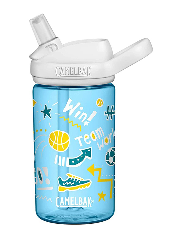

Camelbak Eddy+ Doodle Sport Kids Water Bottle, 14oz, Blue/White