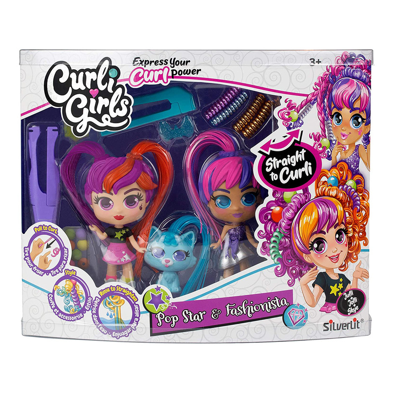 

Silverlit Curli Girls Colour Change Twin Assorted Set, 3 Pieces, Ages 3+