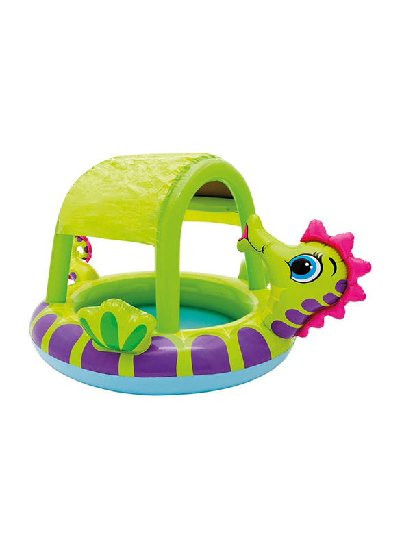 

Intex Seahorse Baby Inflatable Indoor and Outdoor Swimming Pool for Kids, Multicolour