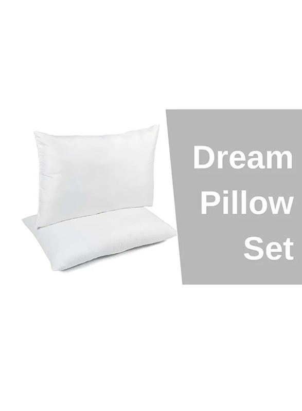 Home Canvas Dream Sleeping Wood Pillow Set, 2 Pillows, White