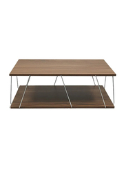 Home Canvas Tars Modern Coffee Table, Walnut/Chrome