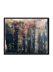 Handmade Paintings Forest Mounted Abstract Painting On Wooden Frame, 60 x 50 x 3cm, Multicolour