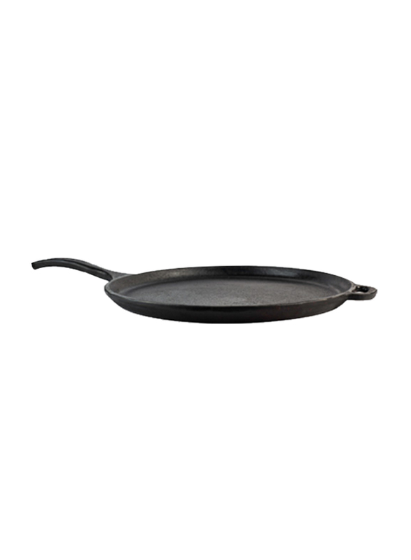 

House of Adam 12-inch Cast Iron Round Induction Pan, Black