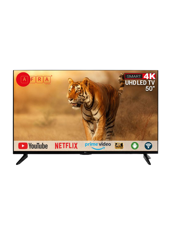 Afra 50-Inch 4K Ultra HD LED Smart TV, AF-5011HD, Black
