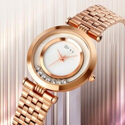 AFRA BALLARE LADIES WATCH GOLD CASE WHITE DIAL GOLD BRACELET