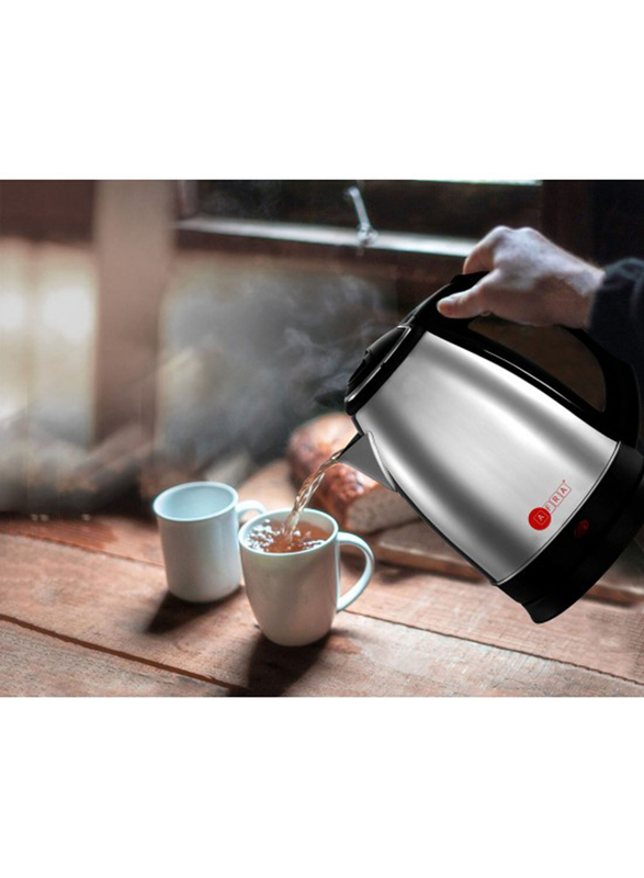 AFRA Japan 1.8L Stainless Steel Electric Kettle, 1500W, Silver/Black