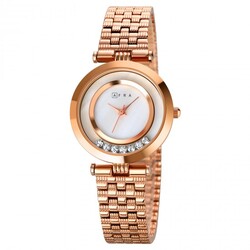 AFRA BALLARE LADIES WATCH ROSE GOLD CASE WHITE DIAL ROSEGOLD BRACELET