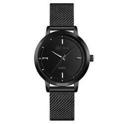 AFRA AVRIL LADIES WATCH BLACK CASE BLACK DIAL BLACK MESH BRACELET