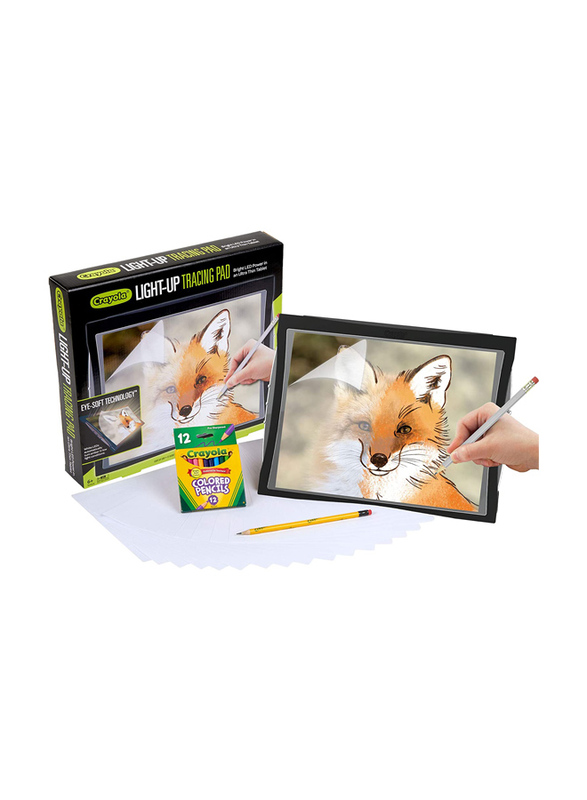 

Crayola Light Up Tracing Pad with Night Mode Colored Pencil, 32 Pieces, Ages 6+