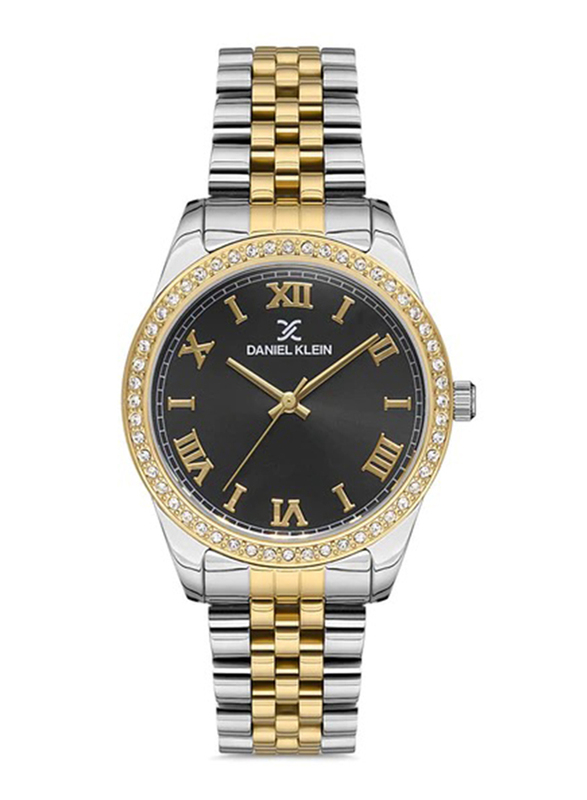 

Daniel Klein Premium Analog Watch for Women with Stainless Steel Band, DK.1.12909-5, Steel-Gold/Gun Metal