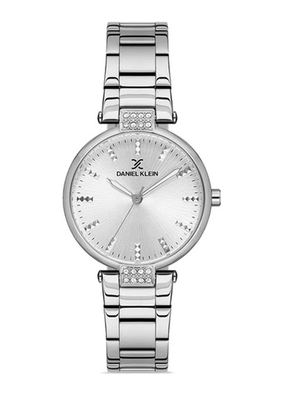 

Daniel Klein Premium Analog Watch for Women with Stainless Steel Band, Water Resistant, DK.1.12921-1, Silver