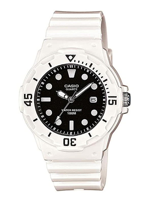 

Casio Analog Watch for Women with Plastic Band, Water Resistant, LRW-200H-1EVDF, White-Black