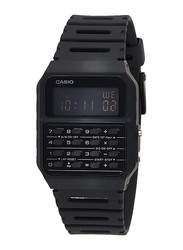 Casio Digital Calculator Watch for Men with Plastic Band, Water Resistant, CA 53WF 1BDF, Black