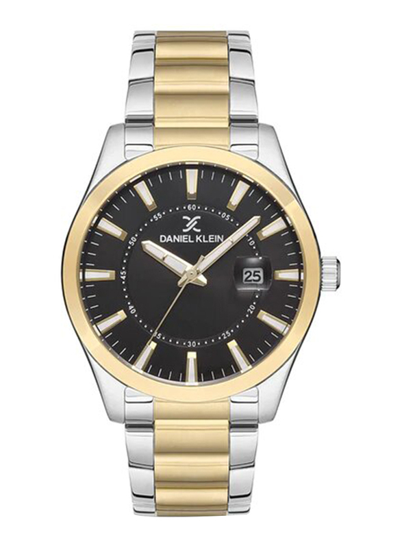 

Daniel Klein Premium Analog Watch for Men with Stainless Steel Band, Water Resistant, Dk.1.12947-4, Multicolour-Black