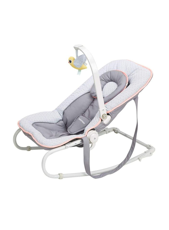 

Babymoov Graphik Baby Bouncer Rocker Chair, Peach/Grey