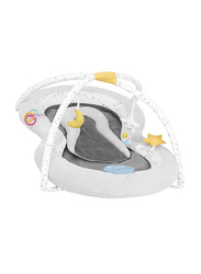 Badabulle Baby Plush Gym Activity Playmat with Removable Multisensory, Grey/White/Yellow