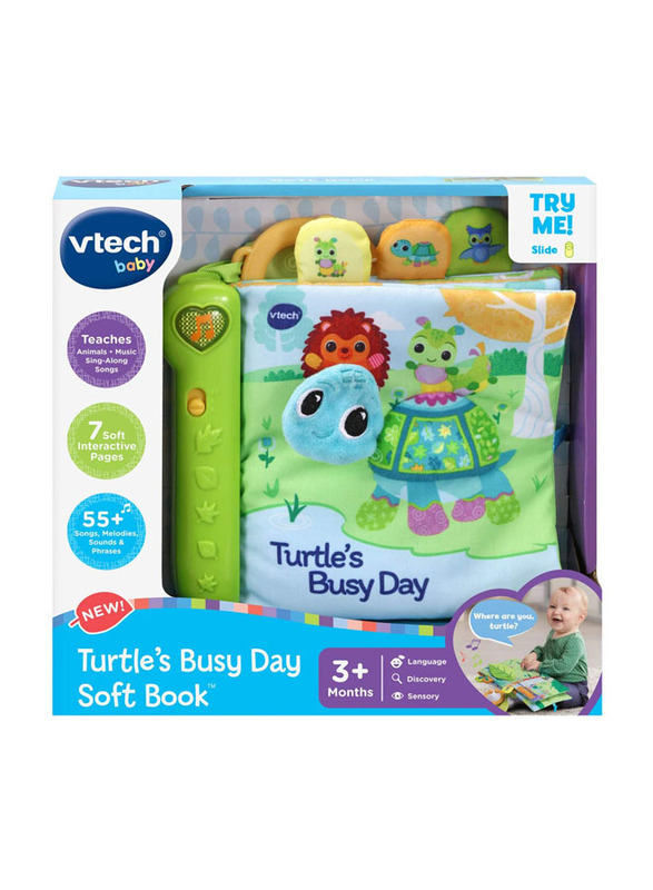 

VTech Turtle's Busy Day Soft Book, Ages 3+ Months, Green