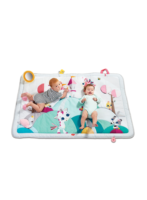 

Tiny Love Large Super Activity Play Mat with Mirror and Teething Ring Mask Set , Multicolour