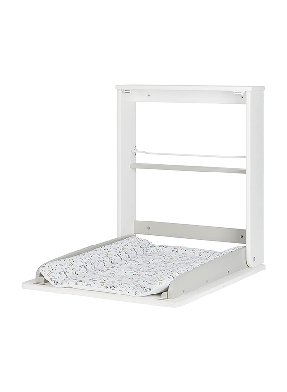 

Badabulle Wall Mounted Changing Table with Changing Mat, White