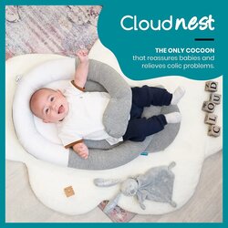 Babymoov Cloudnest Organic Soothing Lounger with A Warm Womb, Multicolour
