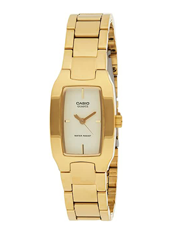 

Casio Analog Watch for Women with Stainless Steel Band, Water Resistant, LTP-1165N-9CRDF, Gold-Beige