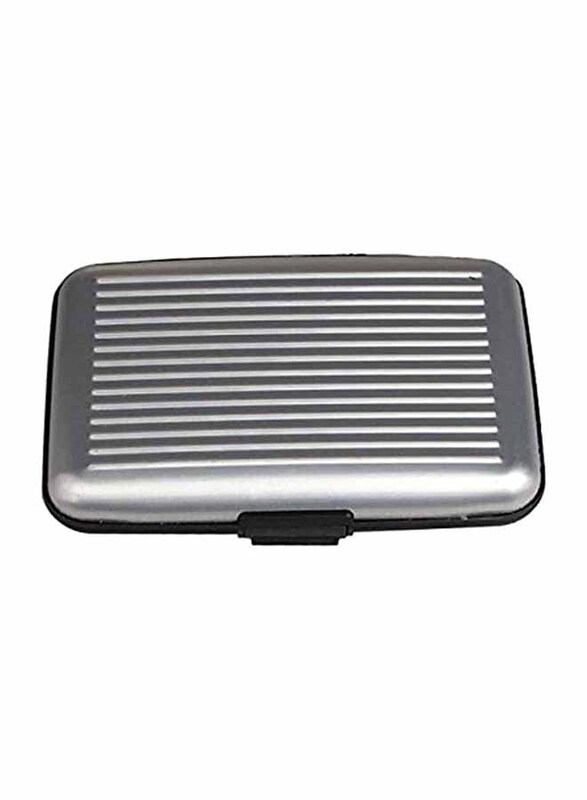 

Unbranded Aluminium Metal Credit Card Holder Wallet for Men/Women & RFID Blocking, Silver