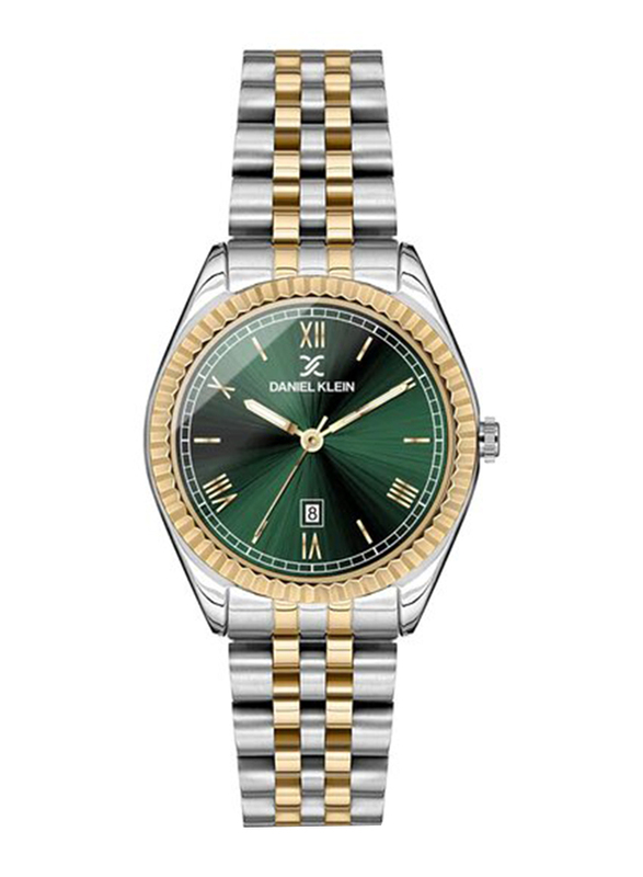 

Daniel Klein Premium Analog Watch for Women with Stainless Steel band, Water Resistant, Dk.1.12903-6, Multicolour-Green