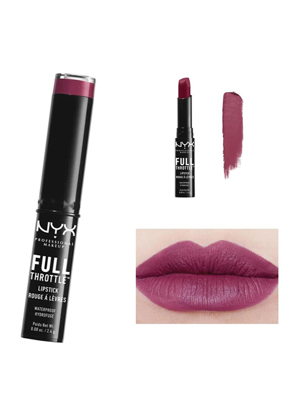 

Nyx Professional Makeup Full Throttle Matte Lipstick, 2.4gm, Deep Berry, Red