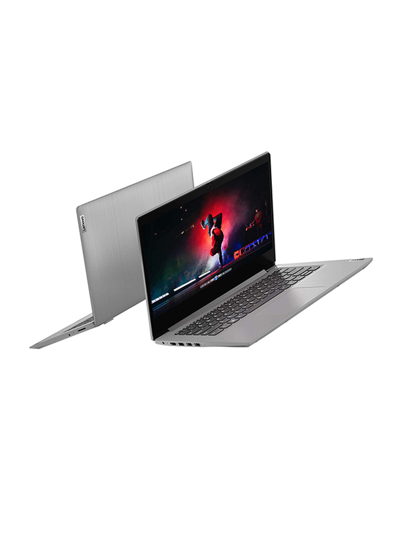 Lenovo Ideapad 3 81WA009CAX Laptop, 14 inch FHD Display, Intel Core i7 10th Gen 4.9GHz, 512GB SSD, 12GB RAM, Intel Nvidia MX330 2GB, EN/AR-KB, Win10 Home, Platinum Grey