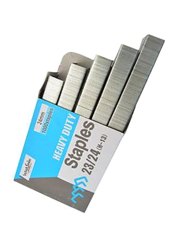 Whashin 1000 Sheet Heavy Duty Stapler Pins, 23/24 H-13, Silver
