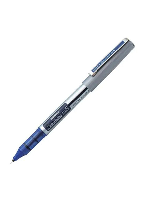 Zebra BE-DX5 10-Piece Rollerball Pen Set, 0.5mm, Blue