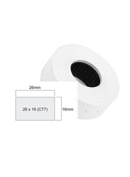 Atlas Double Line Roll, 26 x 16mm, White