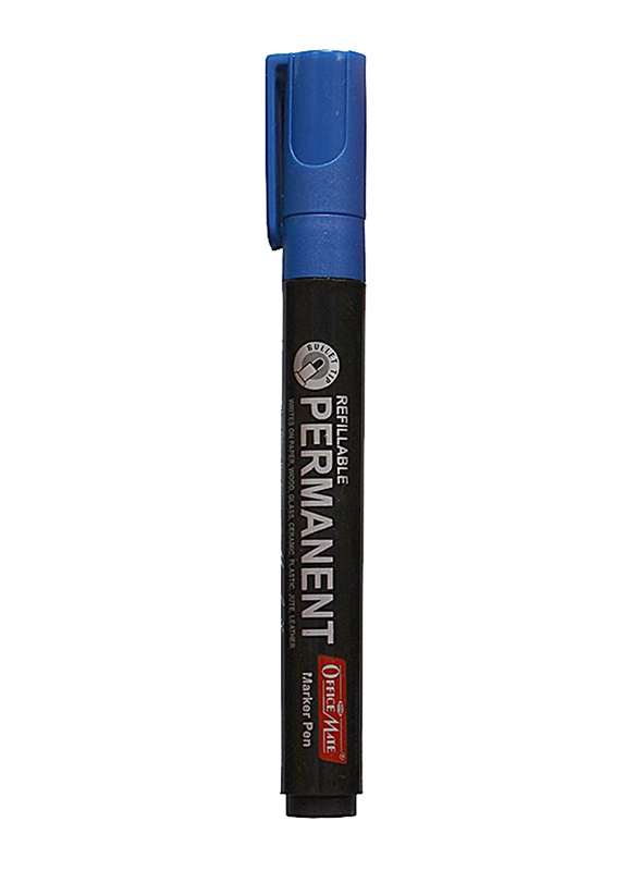 Soni Office Mate Permanent Marker Pen, Blue