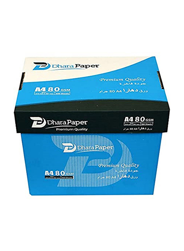 

Dhara Paper Photo Copy Paper Set, 500 Sheets, 80 GSM, A4 Size, White