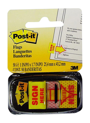 Post-it Flag Sign Here Sticky Notes, 12 Pieces, Yellow